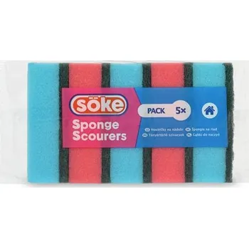 Soke profilovaná houba na nádobí MIDI 5ks 9x7x4,5cm IDDRZEX04459