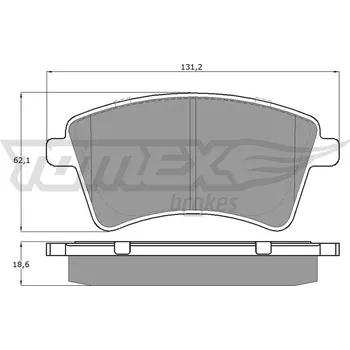Brzdová destička Sada brzdových destiček, kotoučová brzda TOMEX C TX 15-84
