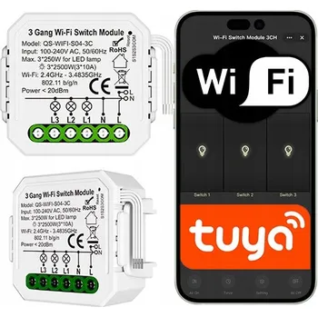 IP kamera Řídicí jednotka Sone Relé 3-kanálové WiFi Tuya WiFi