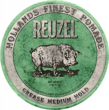 Stylingový přípravek Reuzel Green Grease Pig Pomáda na vlasy s vysokým leskem a střední fixací 113 g