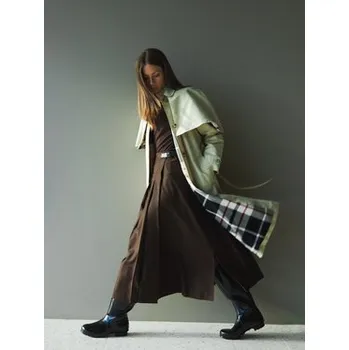 Dámský kabát Hunter Trenčkot Keltie HARW0014251 Béžová Regular Fit XS