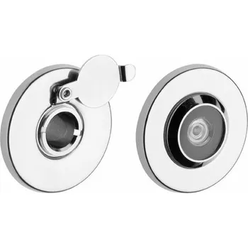 Dveřní kování Rostex Průhledítko - Černá RAL 9005, 32-50