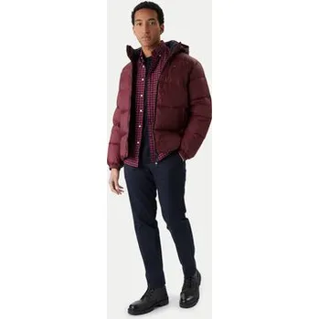 Dámská bunda Tommy Jeans Vatovaná bunda Essential DM0DM19786 Bordó Regular Fit XL