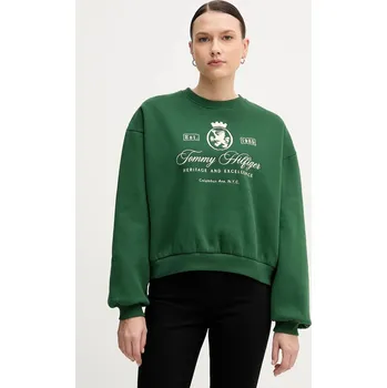 Dámské oblečení Mikina Tommy Hilfiger WW0WW46128 zelená 77X, vel. XS
