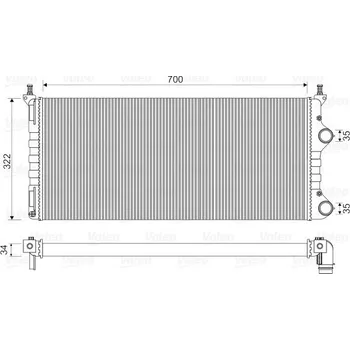 Chladič motoru Chladič, chlazení motoru VALEO 734692