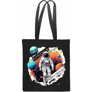 Obraz BAVLNĚNÁ TAŠKA černá Prostor PRO INTROVERTY dárek humor TT_891