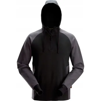 Pánská mikina S kapucí Mikina Snickers - černá/ocelově šedá