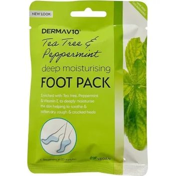 Péče o nohy Derma V10 Tea Tree hydratační maska na nohy IDDRZEX03479