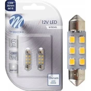 Autožárovka Žárovky M-Tech LB028W C5W 0,9 W 2 ks