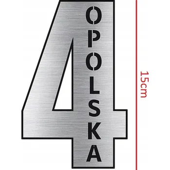 Obraz Adresní tabulka číslice nerezová ocel 15 cm číslo domu ulice CNC