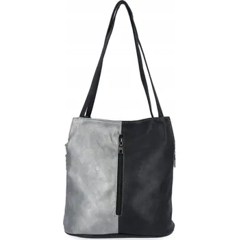 Kabelka Hernan shopper kabelka eko kůže stříbrná