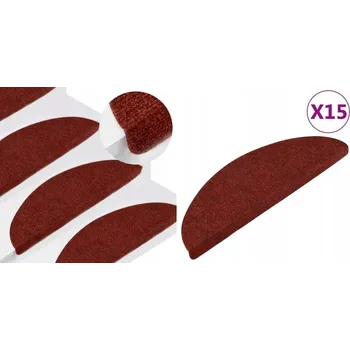 Nášlap na schod Červené samolepicí nášlapy na schody, 15 ks, 56x17x3 cm