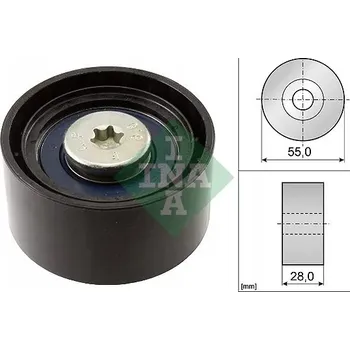 Zavěšení kol Kladka klínového řemene Schaeffler INA vodicí, OEM