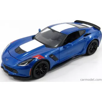 autíčko Maisto Chevrolet Corvette Grand Sport 2017 1:24 Modrá Met Bílá