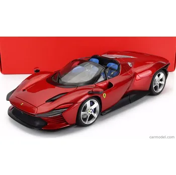 autíčko Bburago Ferrari Daytona Sp3 Spider Open Roof 2022 1:18 Rosso Magma - Červený Met