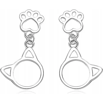 Náušnice Stříbrné náušnice Fraise s kočičími tlapkami S925