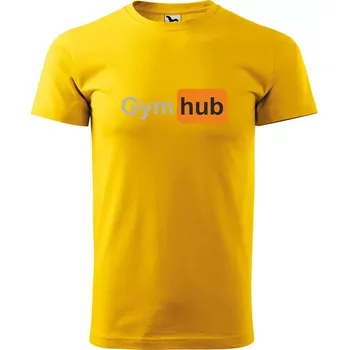 Pánské tričko Sablio Tričko s potiskem Gymhub - žluté S