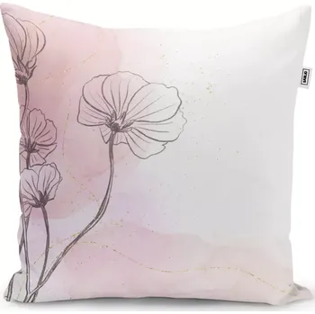 Polštář Sablio Polštář Růžový akvarel - 40x40 cm