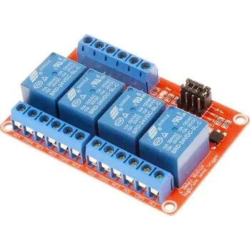 Síťový kabel Modul relé 4x High nebo Low spoušť. napájení 24V, kontakt 230V/10A