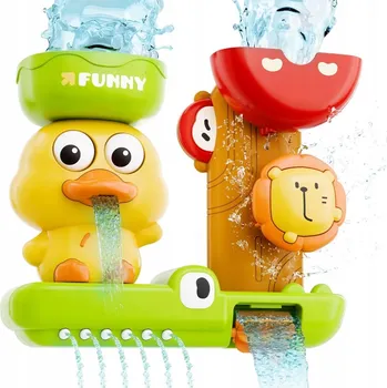 HRAČKA KOHOUTEK DO KOUPELE VANA VODOPÁD PRO DĚTI PŘETOKOVÁ FONTÁNA