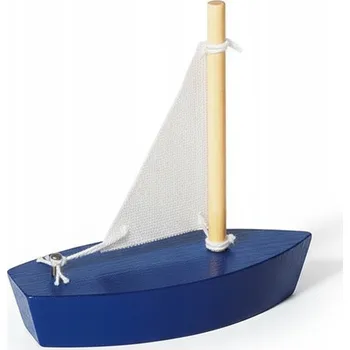 DŘEVĚNÁ PLACHETNICE LODIČKA NA HRANÍ LOĎ LODIČKA HRAČKA 3+