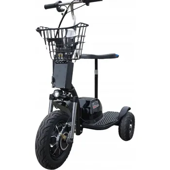 Elektrický skútr Elektrická tříkolka Bashan 1000 W černá s osvětlením