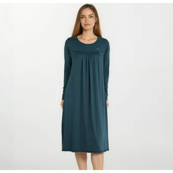 Dámská noční košile TREAT WEAR DÁMSKÁ NOČNÍ KOŠILE - FRESH DL. RUKÁV: Zelená Smaragdová L