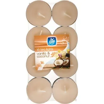 Svíčka PanAroma Vonné čajové svíčky Vanilla & Coconut 16ks IDDRZEX04403