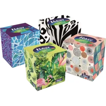 Papírový kapesník Velvet Balsam 3vrstvé papírové kapesníky, 60 ks IDDRZEX11069