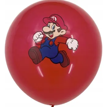 Balónek Latexový balónek Mario červený, 10 ks, 12"