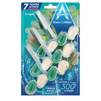 WC čistič Astonish WC závěsy Eukalyptus 3ks