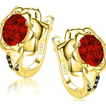 Náušnice ZLATÉ NÁUŠNICE 925 RŮŽE PRO ŽENU