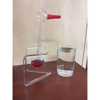 Houpací síť Houpací čáp červený 20 cm (certifikovaný, zdravotně nezávadný) (Skleněný houpací čáp (drinking bird))