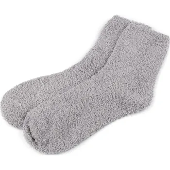 Dámské ponožky Dámské / dívčí froté ponožky, velké, 7 šedá světlá