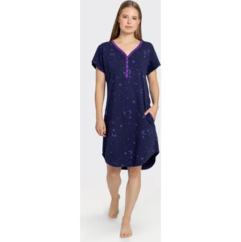 Dámské noční prádlo Dámská noční košile navy sky XL - modrá