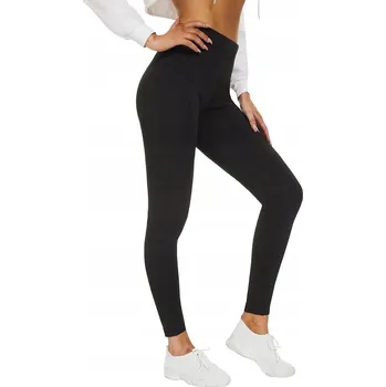 Dámské legíny DÁMSKÉ ZATEPLENÉ LEGÍNY S FLEECOVOU PODŠÍVKOU ČERNÉ M