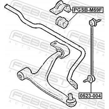 Stabilizátor nápravy GUMA STABILIZÁTORU PŘEDNÍ Peugeot 306 PARTNER FEBEST PGSB-M59F