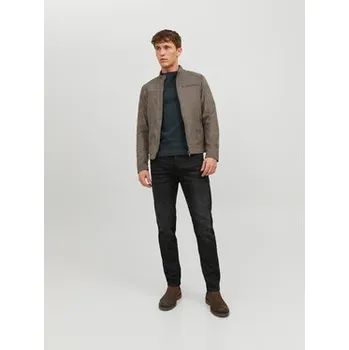 Jack & Jones Bunda z imitace kůže Rocky 12147218 Šedá Regular Fit XXL