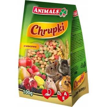 Krmivo pro hlodavce Animals Ovocné křupky 100 g pro hlodavce