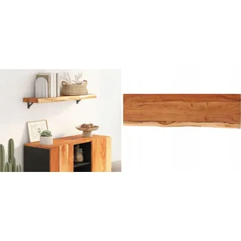 police 70x20x2 cm, Nástěnná police, akáciové dřevo, 5 cm, přírodní hrana