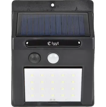 lyyt 20LED-SSL, LED solární venkovní zahradní nástěnné světlo s pohybovým senzorem