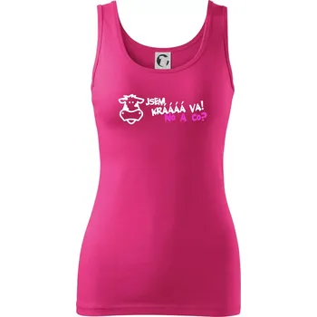 Dámské tričko Jsem krávááá va! No a co! - Dámské tílko - 2XL ( Purpurová )
