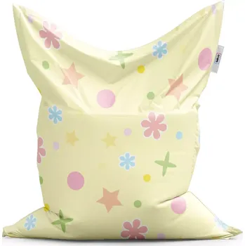 Sedací pytel Sablio Sedací vak Classic Květiny na žluté - 150x100 cm