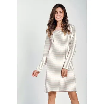 Dámská noční košile Taro Maggie 3227 Interlock long/r S-XL Z24/25 dámské tričko ecru-béžová XL
