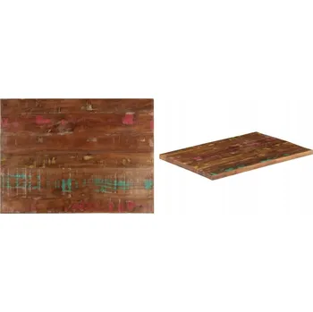 Konferenční stolek 90x70x1 cm, Stolová deska, 5 cm, obdélníková, masivní recyklované dřevo
