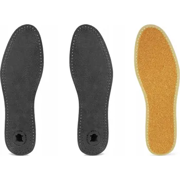 Vložka do bot G10-72 ČERNÉ KORKOVÉ KOŽENÉ VLOŽKY DO BOT, KŮŽE NA KORKU, STÉLKY VELIKOST 44