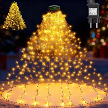 Vánoce VÁNOČNÍ OSVĚTLENÍ NA STROMEČEK 400 LED Teplá bílá Vnitřní Venkovní SVĚTLA 2M