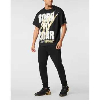 Pánské tričko Plein Sport T-Shirt 28481 Černá Regular Fit 4XL