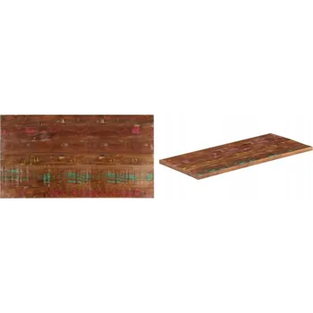 Konferenční stolek 100x60x1, Stolová deska, masivní recyklované dřevo, 5 cm, obdélníková