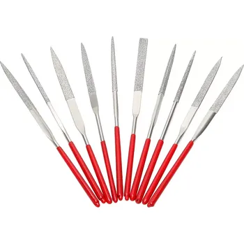 DLStore Pilníky jehlové diamantové 140mm, sada 10ks